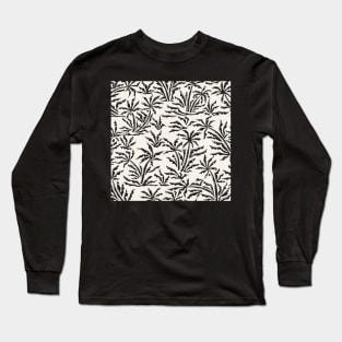 Retro Tropicana / Black and White Palms Long Sleeve T-Shirt